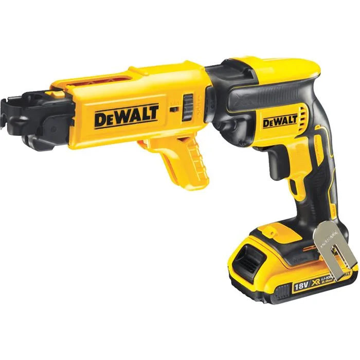 Dewalt Gipsskruvdragare med skruvmagasin, Batteridriven  DCF620 + DCF6201