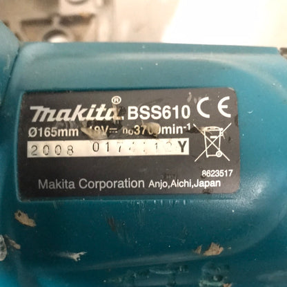 Makita Cirkelsåg, Batteridriven BSS610